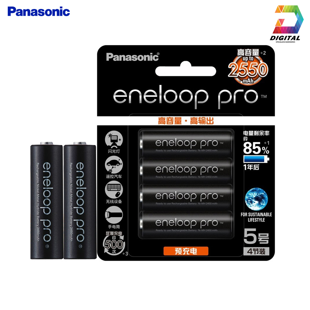 Vỉ 4 viên pin sạc aa panasonic eneloop pro 2550mah chính hãng bản nội địa thị trường nhật bản