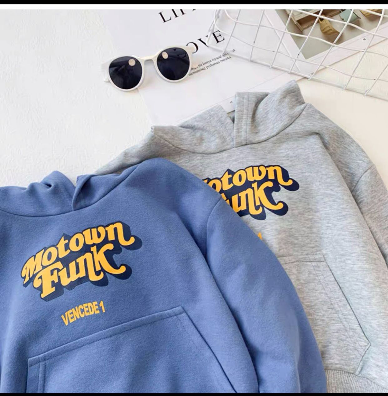 Áo khoác nỉ hoodie bé trai bé gái BABEKIDS  in chữ MOTOWN FUNK,thời trang thu đông dành cho trẻ em t