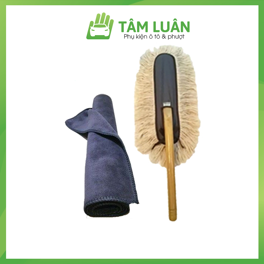 Combo chổi lau ô tô và khăn lau xe ô tô Tâm Luân, vệ sinh trong và ngoài xe, làm sạch bụi, giúp bảo vệ, làm bóng sơn xe, chổi lau xe ô tô, chổi quét ô tô, chổi phủi bụi ô tô, khăn 3m, khăn microfiber