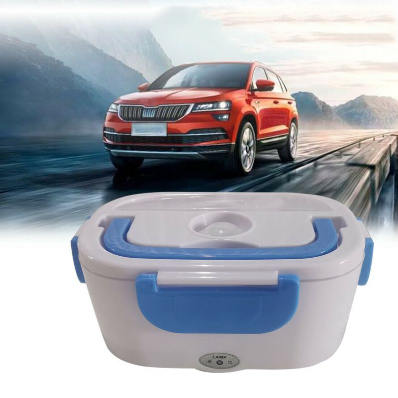 Hộp đựng cơm trưa hâm nóng cắm điện 24V trên ô tô - hộp cơm giữ nhiệt xe hơi 2 ngăn dung tích 1500ml công suất 40W