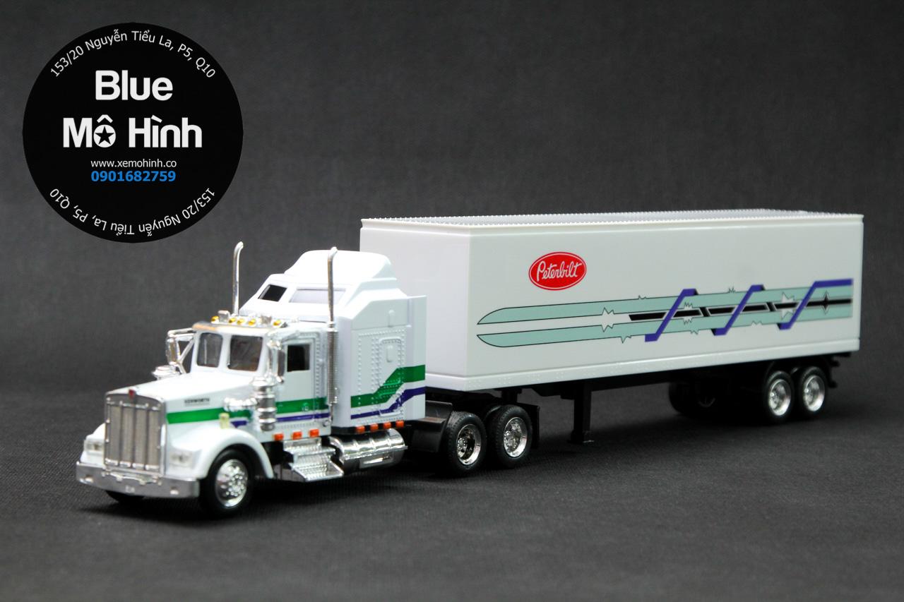Blue mô hình | Xe mô hình container xe đầu kéo Kenworth Trắng 1:43