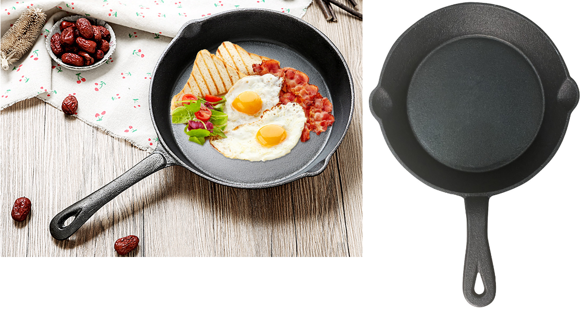 Chảo Gang Chống Dính Có Tay Cầm Chuyên Dụng Cao Cấp Đường Kính 20CM - 22CM Dragon