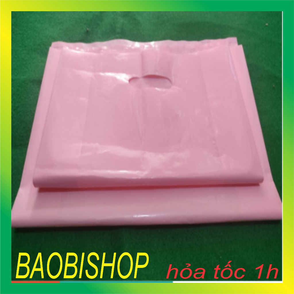Đủ size - 1kg túi nilong hột xoài màu hồng pastel ngọt ngào - túi hột xoài pe trơn bóng , bền đẹp_ bao bì