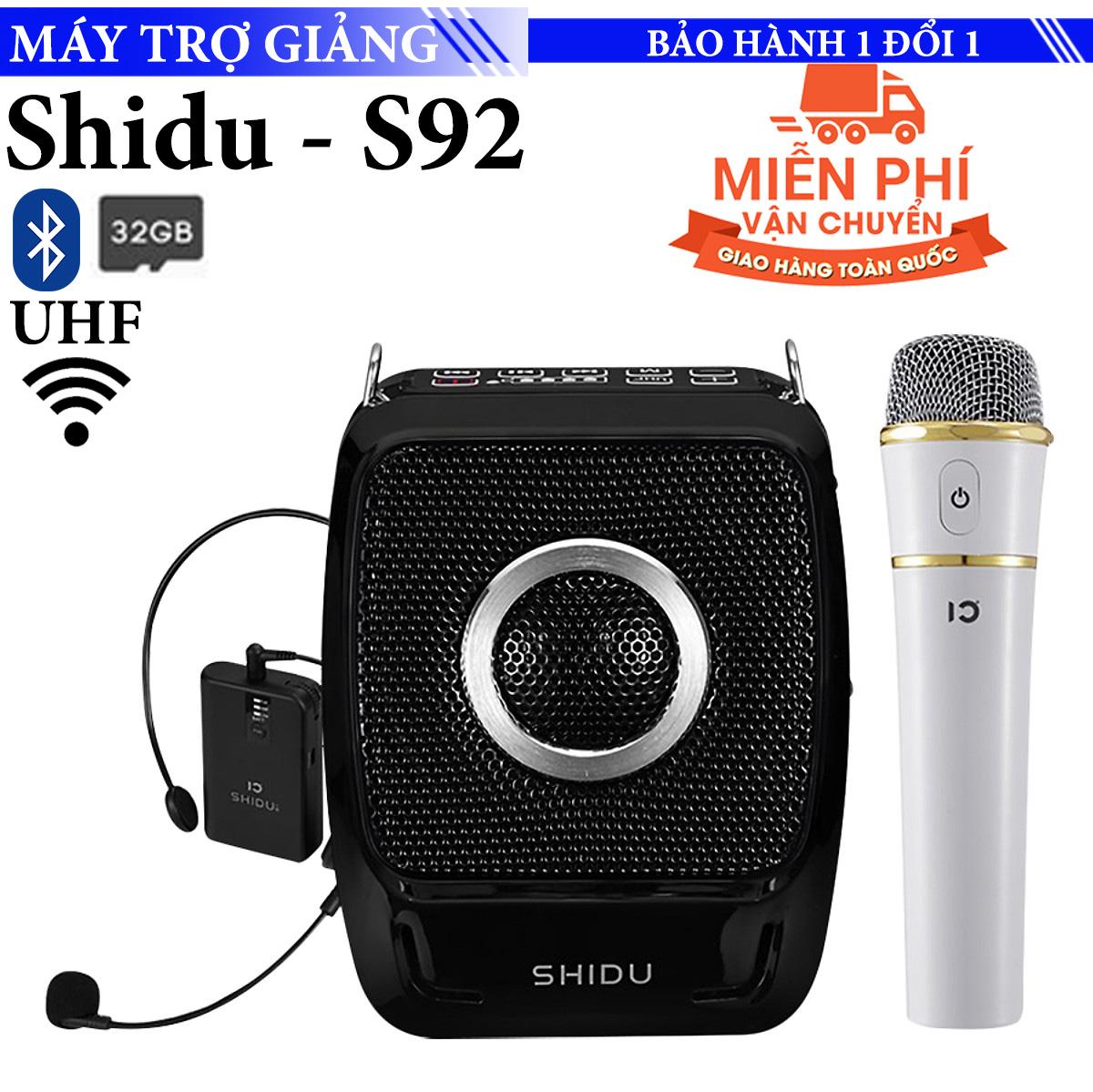 Máy trợ giảng không dây Shidu S92 - Hỗ trợ đọc thẻ 32gb - Sóng không dây UFH - loa to không rè - cho giảng viên, giáo viên, nhân viên bán hàng