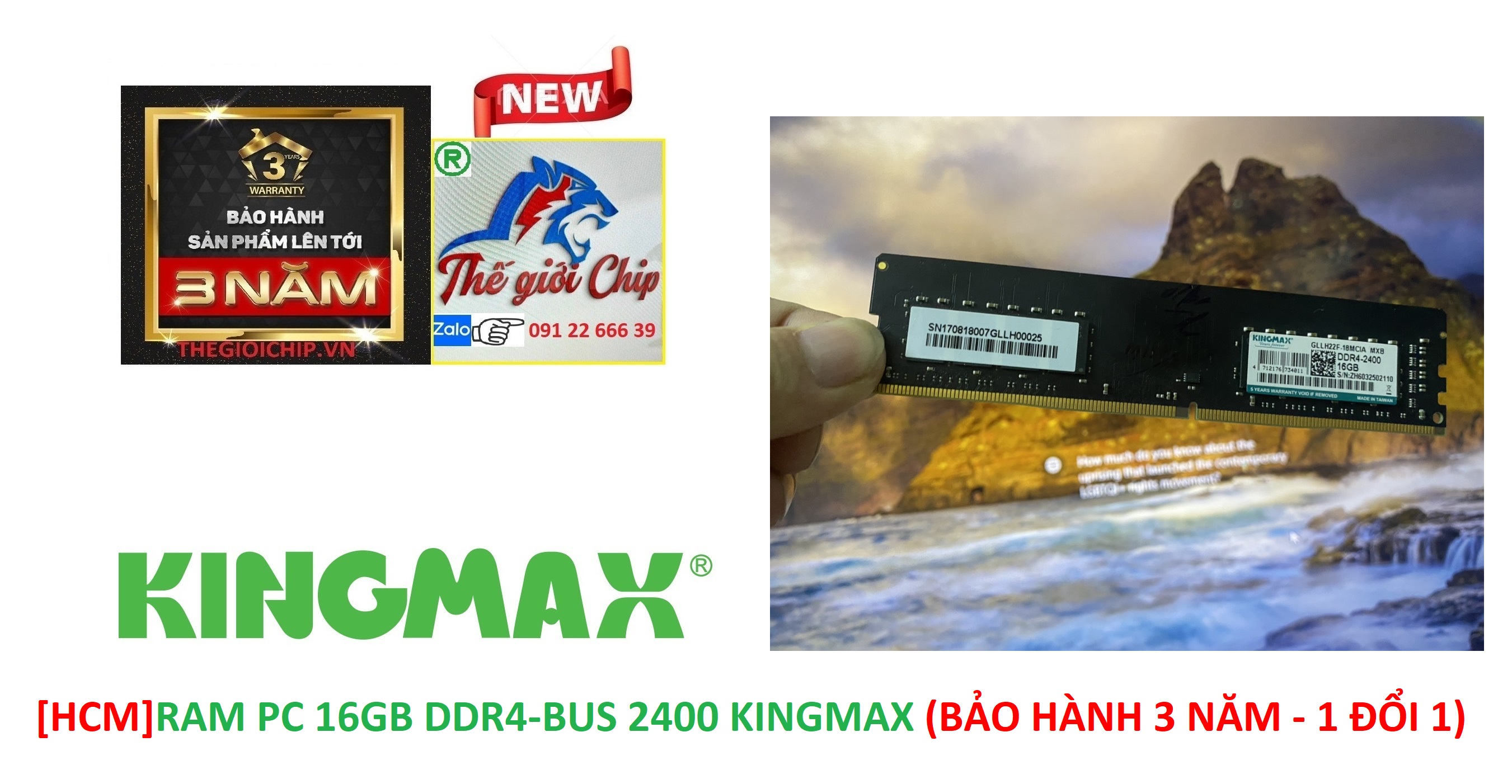 Ram pc 16gb ddr4-bus 2400 kingmax