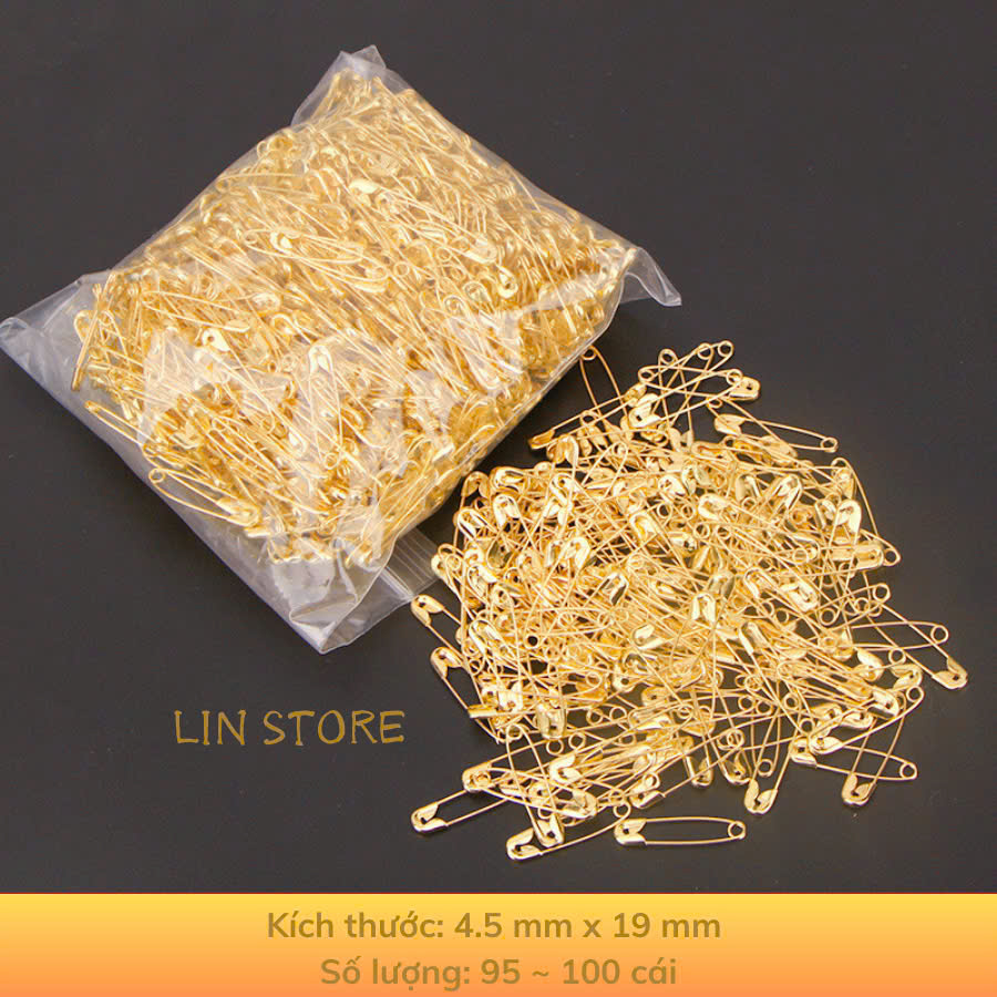 100 Cái - Kim Băng Nhỏ Cài Treo Tag Quần Áo - Kim Băng Mini Cài Quần Áo