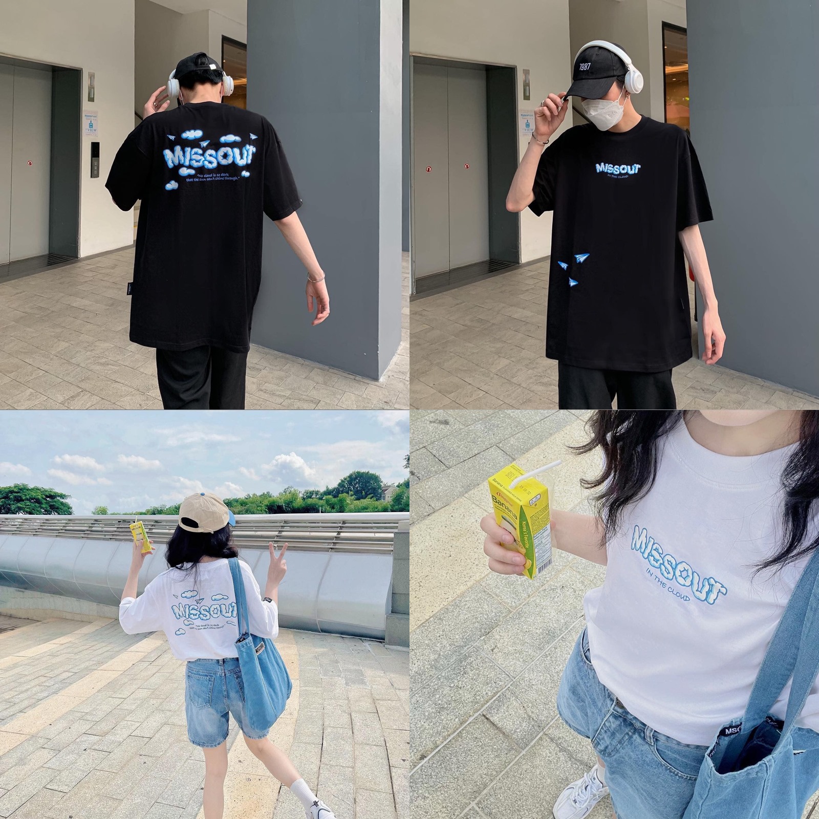 Áo Thun Local Brand Missout Mây Nam Nữ Oversize Unisex Full Mạc
