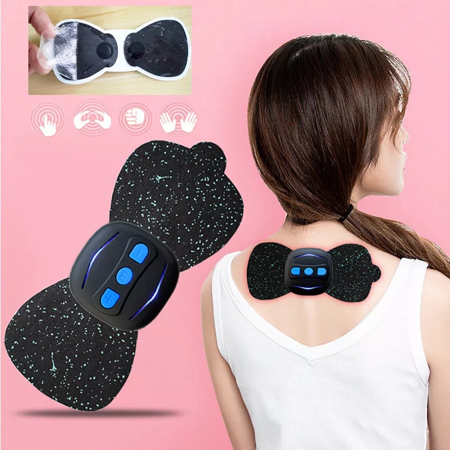 Máy massage cổ xung điện ems chính hãng điều khiển từ xa miếng dán mát xa cổ miếng dán lưng máy kích thích cơ bắp thư giãn giảm đau dễ mang đi