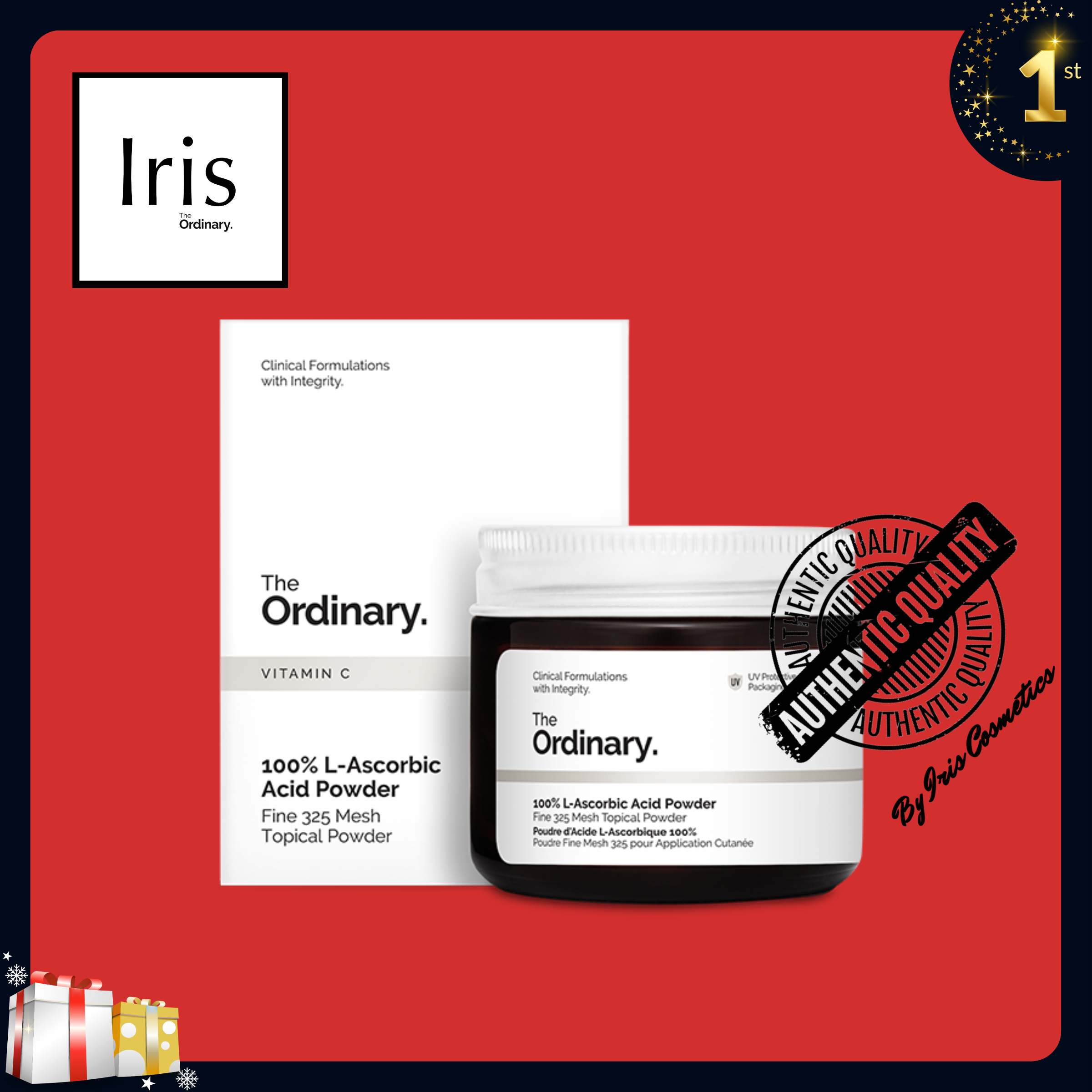 Vitamin c dạng bột 100% l-ascorbic acid powder - the ordinary.