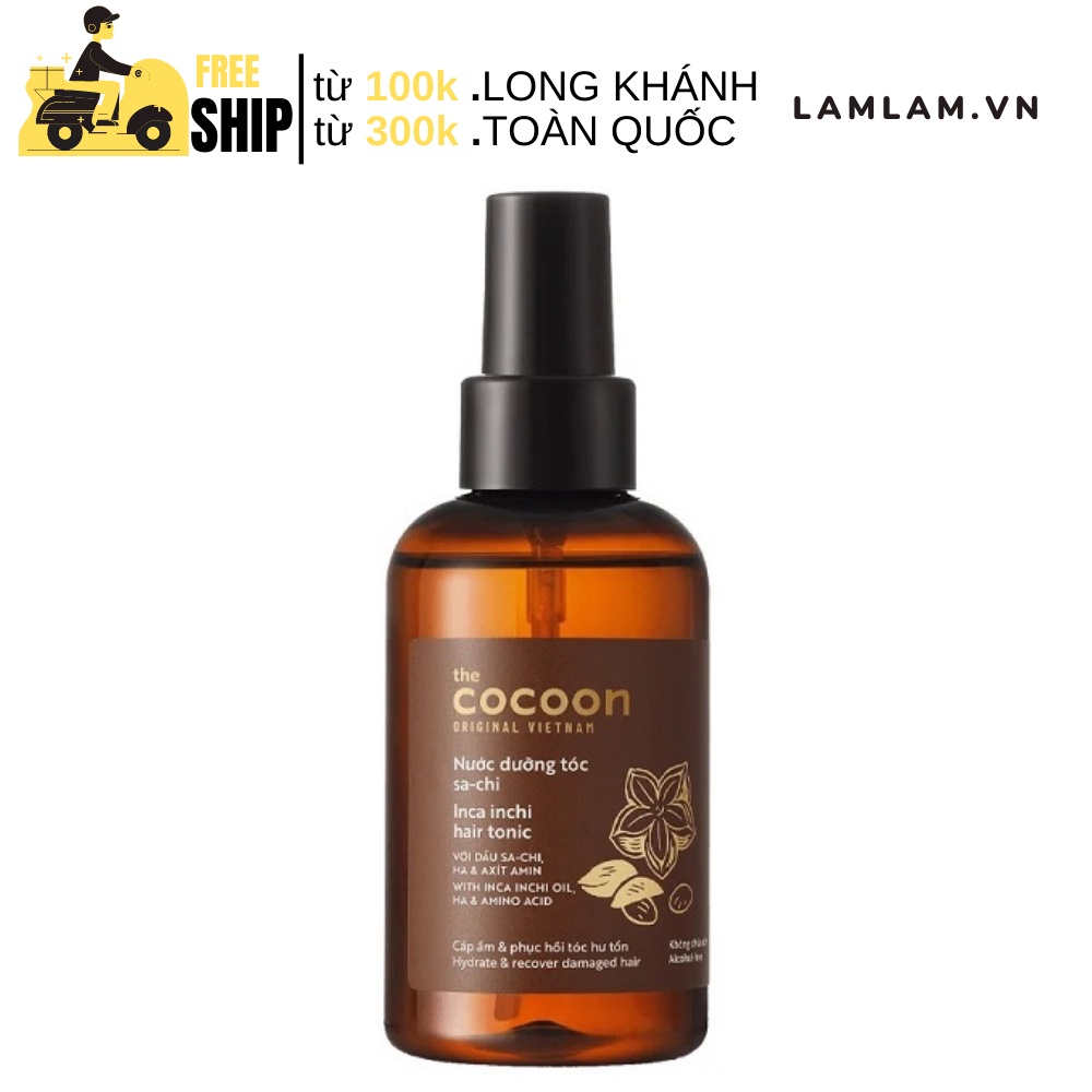 Nước xịt dưỡng tóc Sachi Cocoon 140ml giúp cấp ẩm mềm mượt tóc, phục hồi hư tổn