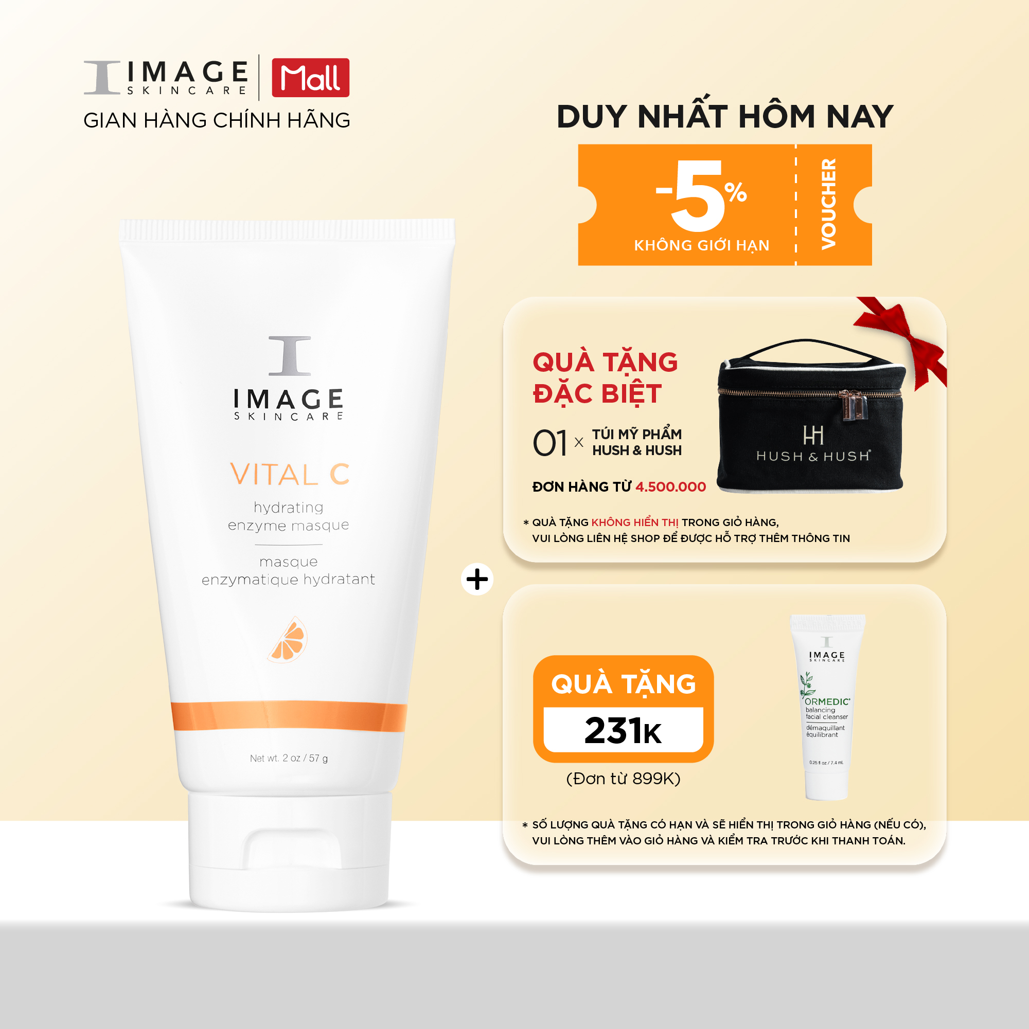  Mặt nạ dưỡng ẩm & hỗ trợ sáng da IMAGE Skincare - VITAL C Hydrating Enzyme Masque 57g 