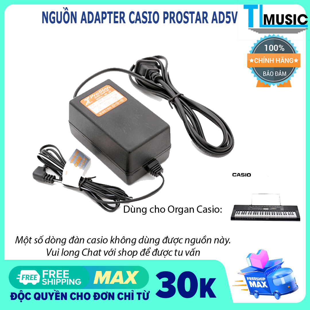 Bộ nguồn AC dùng cho đàn organ Casio - Adapter Casio ProStar AD5