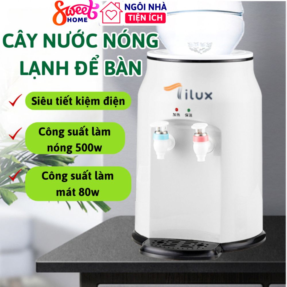 Cây nước nóng lạnh mini để bàn tiết kiện điện chính hãng TiLux có công tắc tắt - bật nóng lạnh tiện lợi, Bình Nước Nóng Lạnh Mini Để Bàn Nhỏ Gọn Có Công Tắc Chỉnh Nhiệ