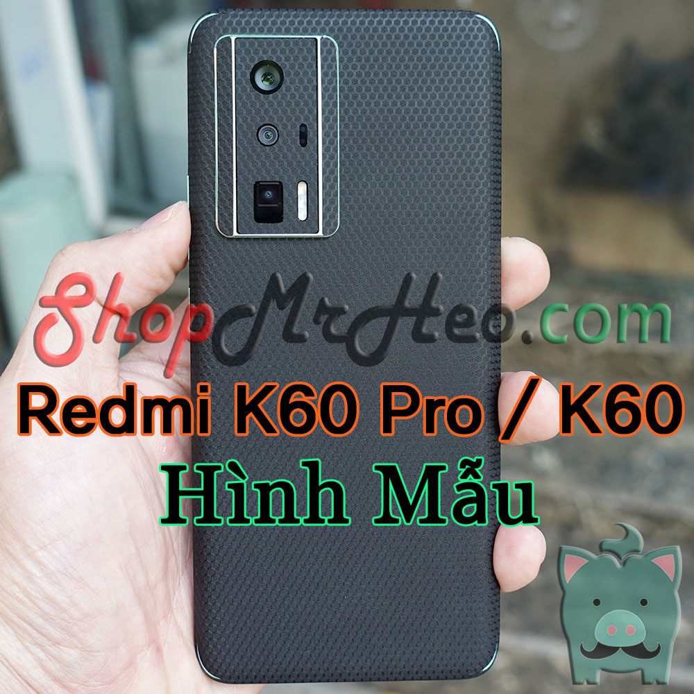 Dán Skin Mặt Sau Lưng Full Viền Redmi K60 Pro - K60 - Poco F5 Pro Carbon,