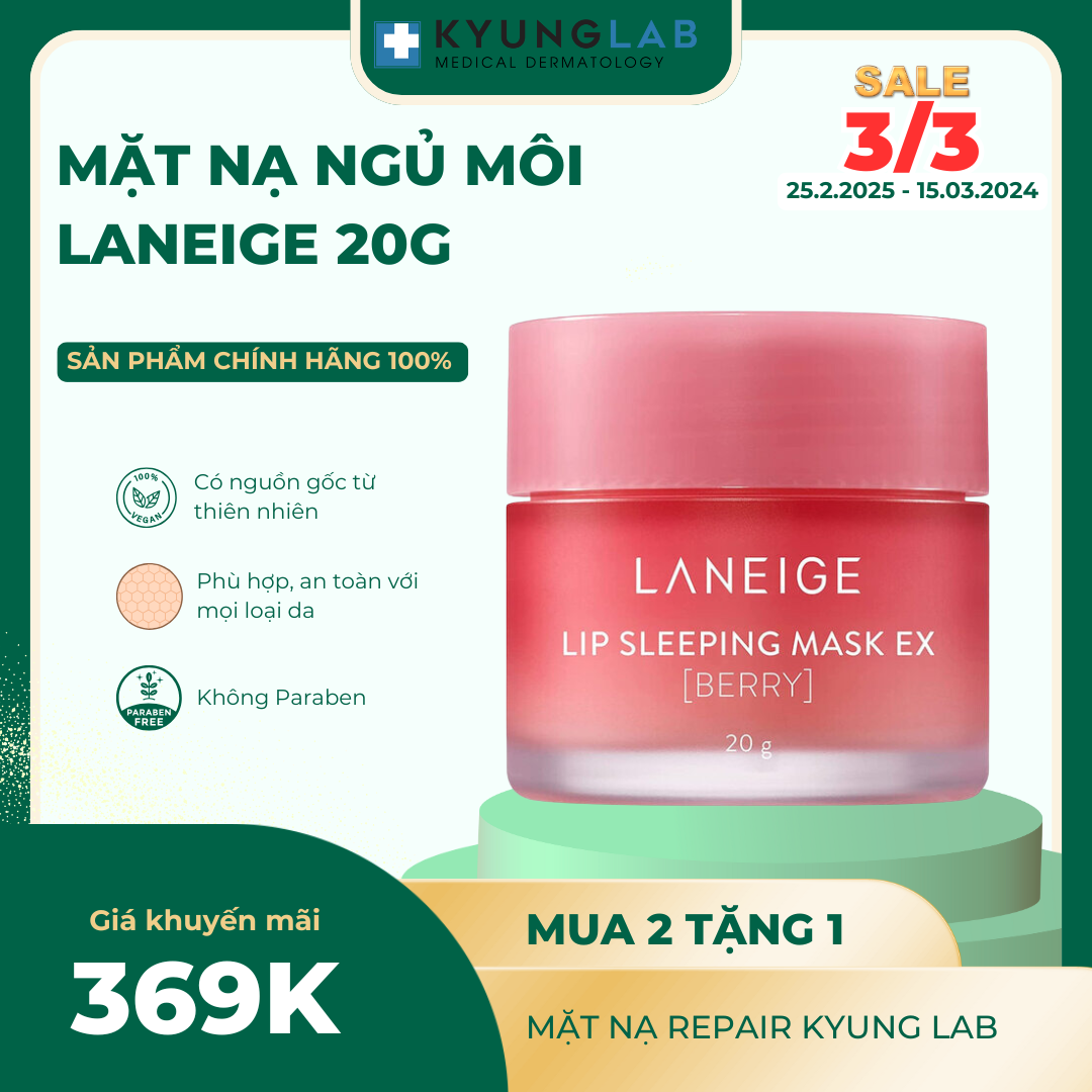  Mặt Nạ Ngủ Cho Môi Laneige Lip Sleeping Mask Mini & Full Size Dưỡng Ẩm Cho Môi Giúp Môi Mềm Mại Và Căng Mọng 