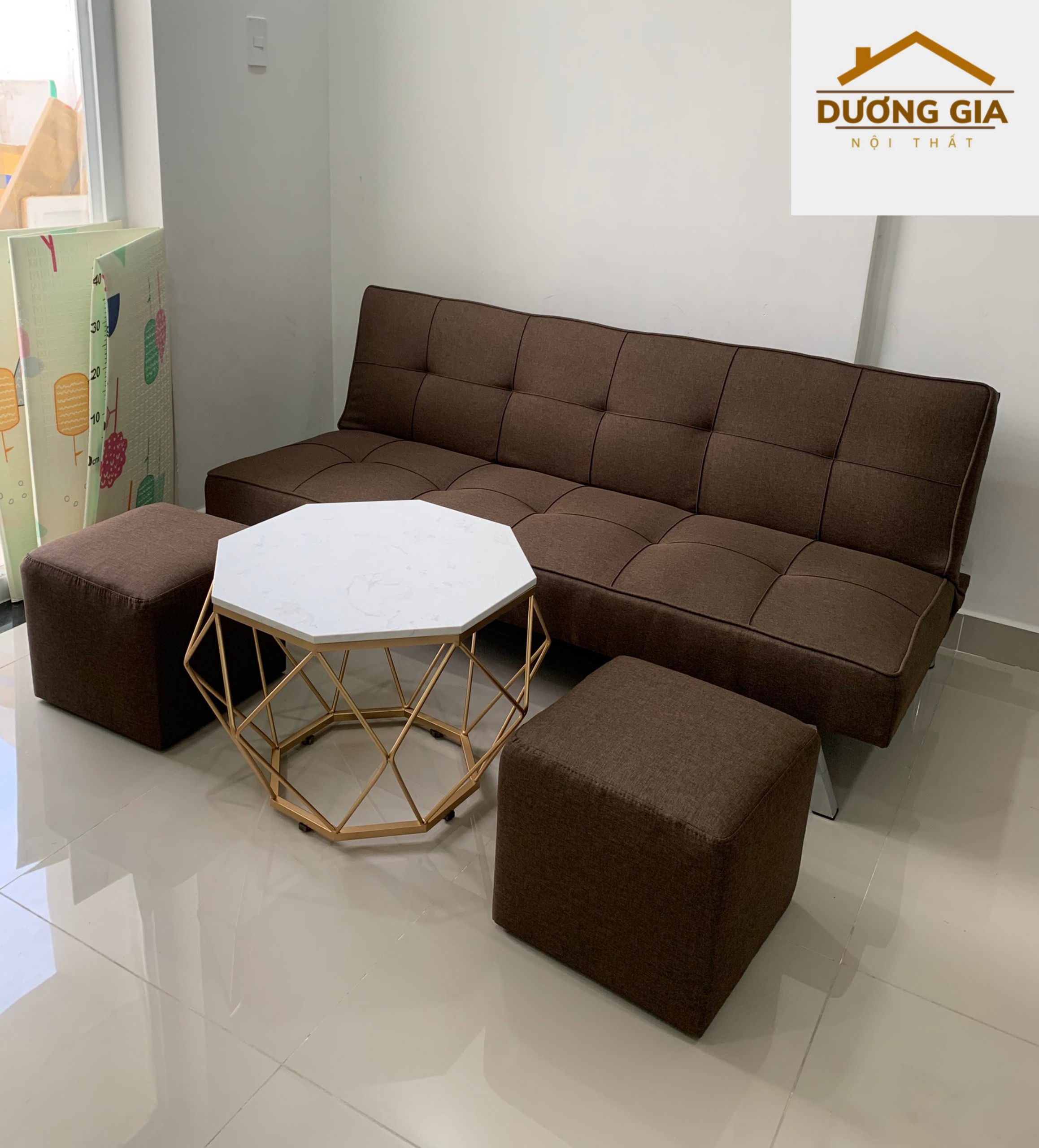 Sofa Bed chân kim loại - Sofa Giường Đa Năng