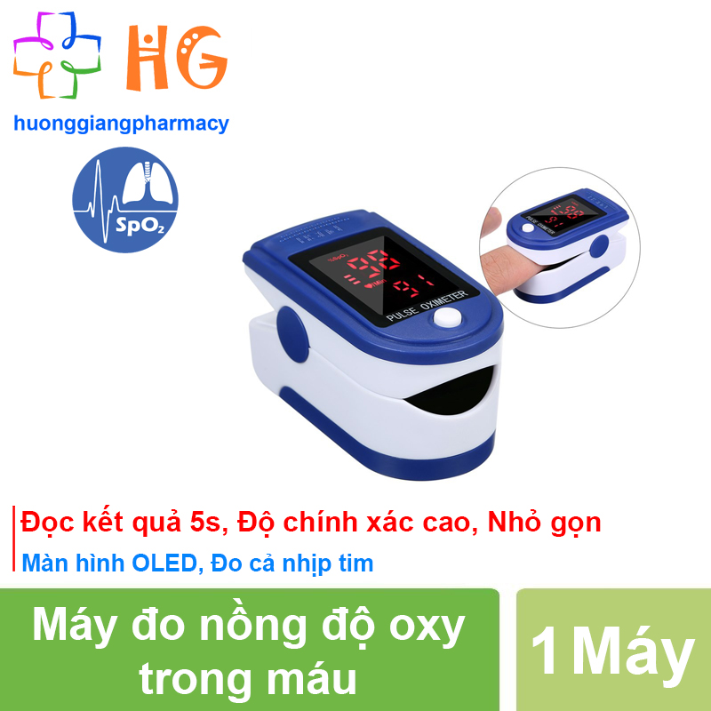 Máy đo Spo2 Máy đo nồng độ oxy trong máu Đo nhịp tim cầm tay