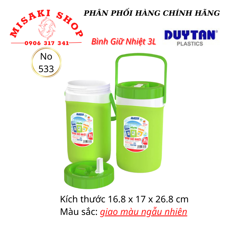Bình giữ nhiệt cao cấp 1l/1.5l/2l/3l/4l duy tân misakishop
