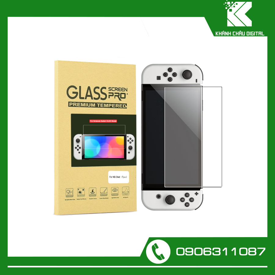 Miếng dán màn hình cường lực cho máy game nintendo switch oled model