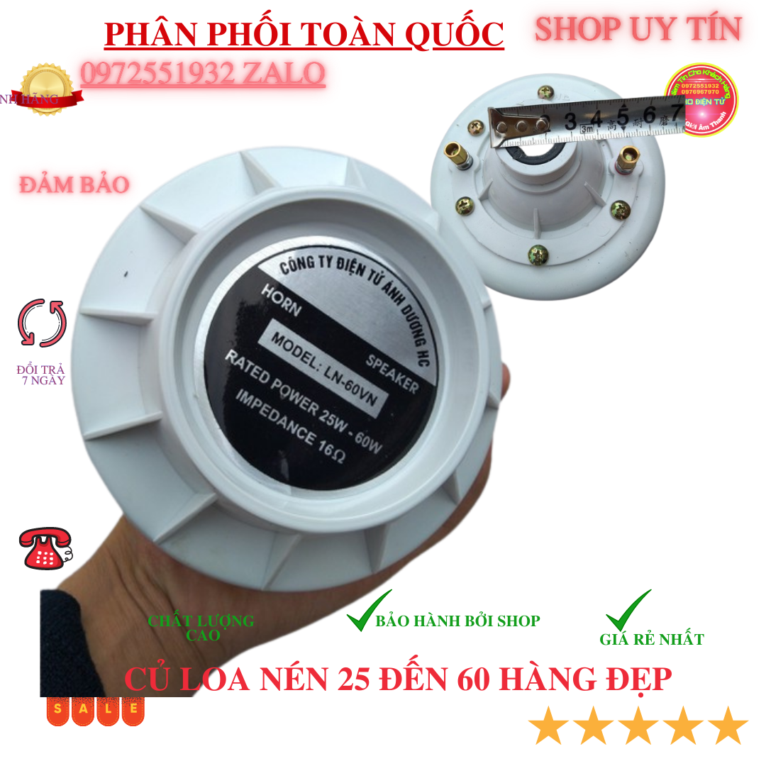 Củ loa nén 60w - thay thế loa phóng thanh - giá 1 củ