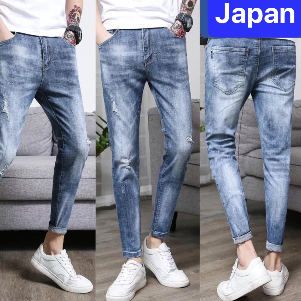 QUẦN JEAN NAM CHẤT BÒ XANH XƯỚC NHẸ VIP NHẬT BẢN CHẤT LƯỢNG CAO, CO GIÃN NHẸ CAO CẤP JP-5678 JAPAN FASHION