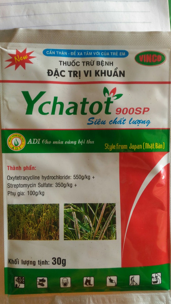 [ KHÔNG LO VI KHUẨN] Thuốc trừ bệnh đặc trị vi khuẩn giúp cây xanh tốt- YCHATOT 900SP 30g