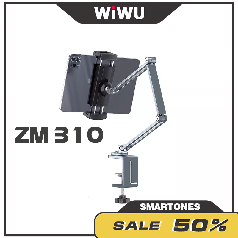Giá đỡ WiWU ZM310 thiết kế nhôm có cánh tay dài linh hoạt cho điện thoại