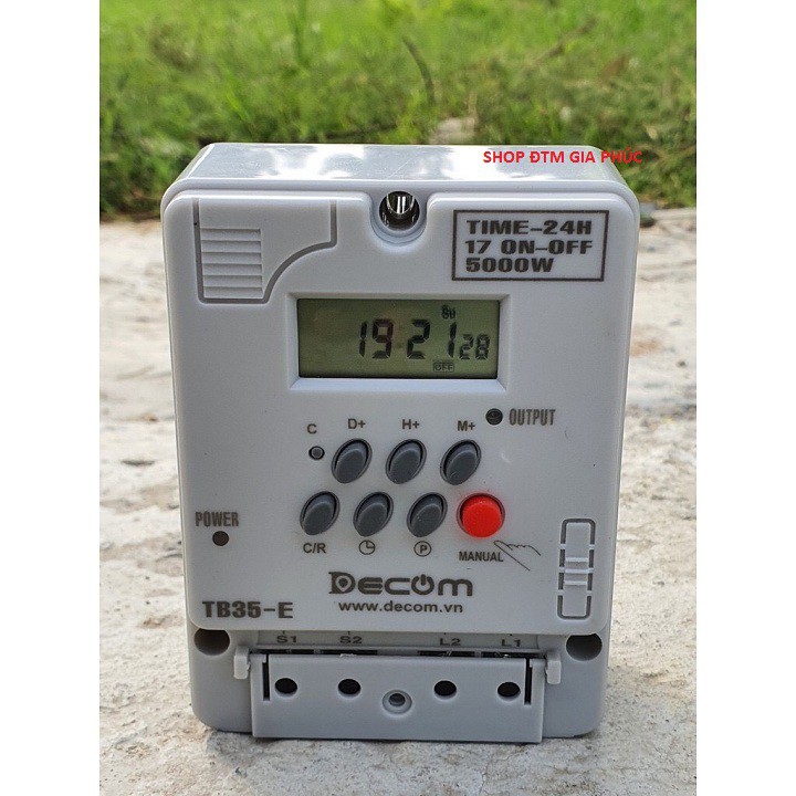 Công tắc hẹn giờ TB35 công suất 5000W/220V timer hẹn giờ bật tắt điện tự động công tắc hẹn giờ bật tắt máy bơm công tắc hẹn giờ thông minh