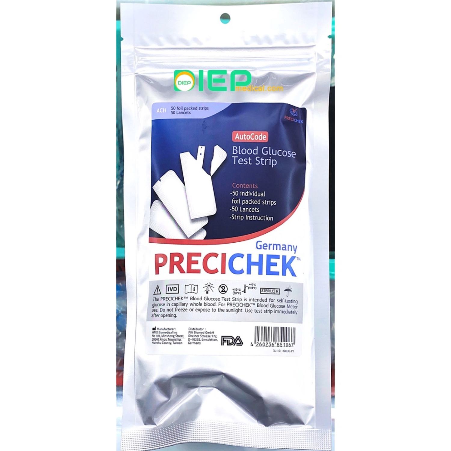 ✅ precichek 50 que và 50 kim - que thử đường huyết dùng cho máy thử đường precichek ac300