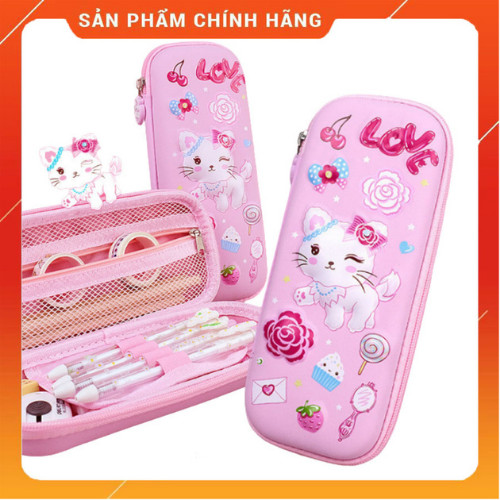 Hộp đựng bút ❤️ freeship❤️ hộp bút nhiều ngăn in họa tiết nổi chống thấm siêu nhẹ cho bé ❤️momo mart