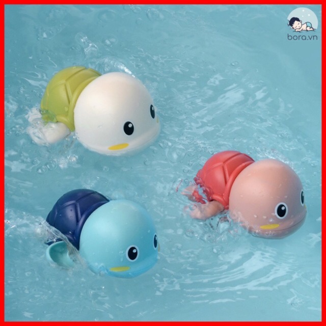 Đồ Chơi Thả Bồn Tắm Hình Con Rùa Mini Chạy Cót Đang Yêu Cho Bé