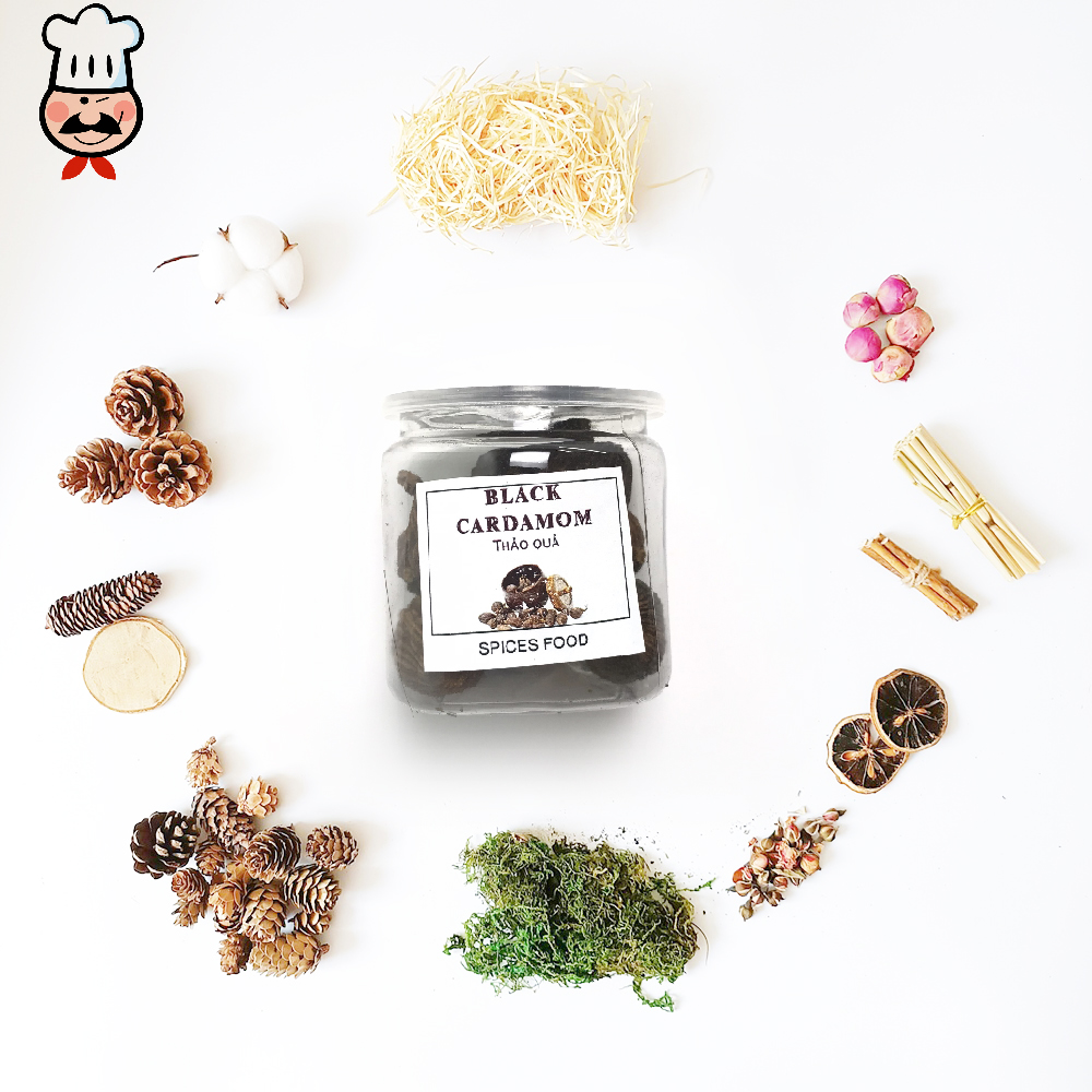 [Hũ 120ml] Black Cardamom - Hạt Thảo Quả Sạch Việt Nam
