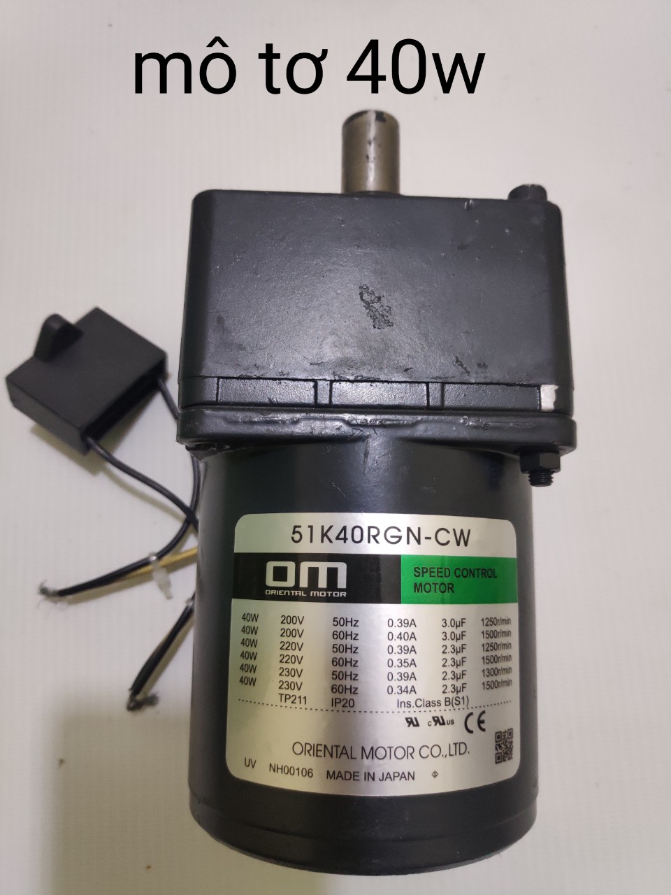 FREESHIP MAX-CAM KẾT GIÁ TỐT-Mô tơ giảm tốc 220v - 40W hàng Nhật bãi chế máy nướng vịt