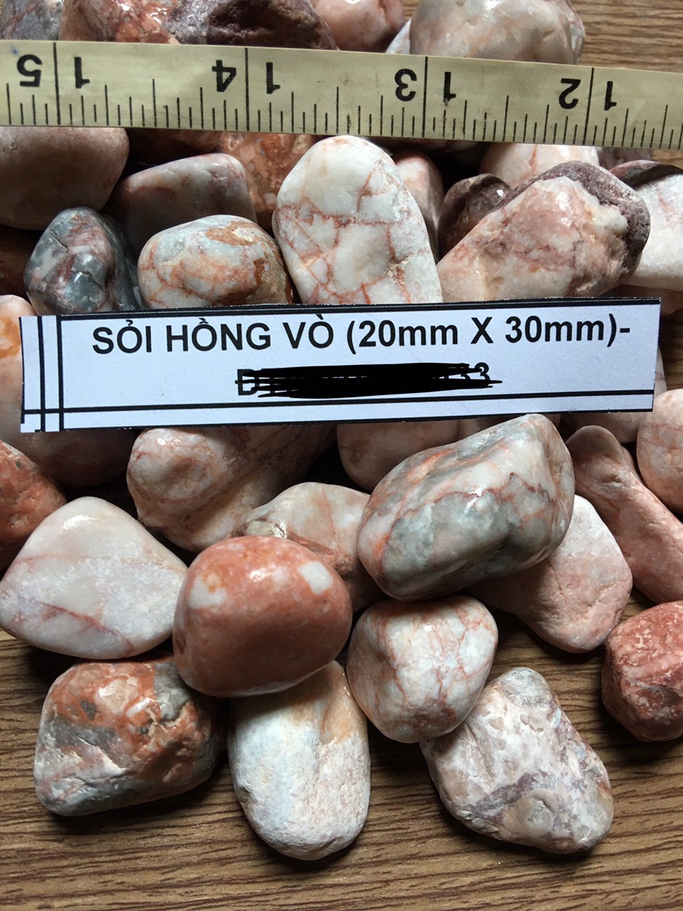1 kg sỏi hồng kt trang trí bể cá sân vườn...