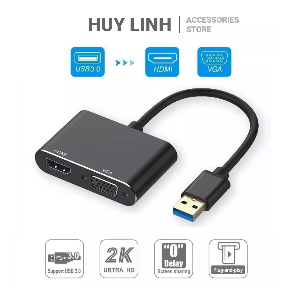 Cáp chuyển đổi Lightning ra HDMI, VGA màn hình TV cho iPhone, iPad ( dễ sử  dụng, không cần cài đặt) Promax Light HL252 có cổng Âm thanh 