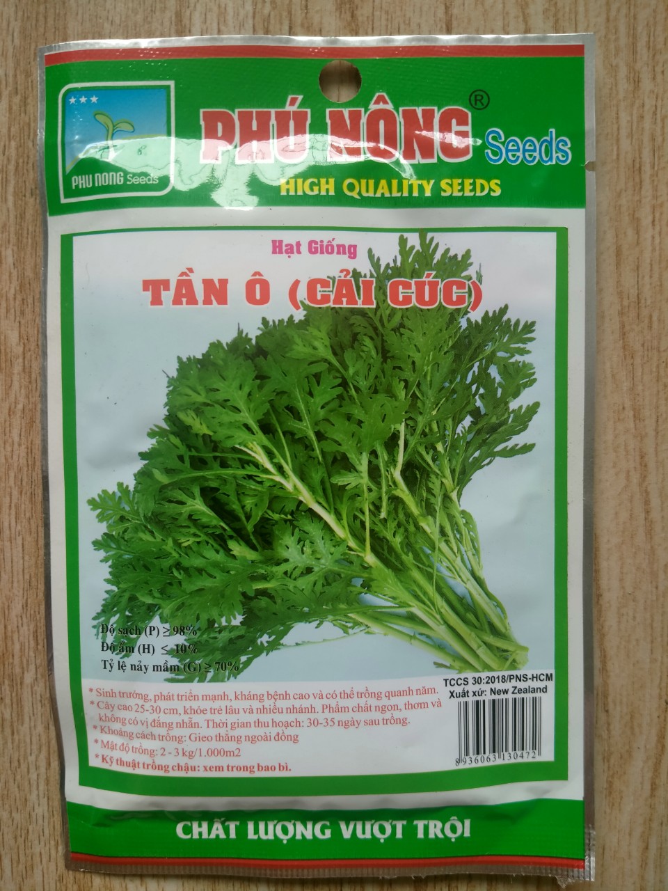 Hạt giống rau tần ô Phú Nông gói 20gr