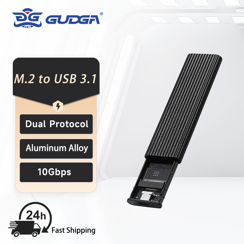 Gudga vỏ nvme m2 vỏ đựng ổ ssd m.2 sang usb 3.1 bộ chuyển đổi ssd cho nvme pcie ngff sata phím m/b 2230/2242/2260/2280 rtl9210b giao thức kép