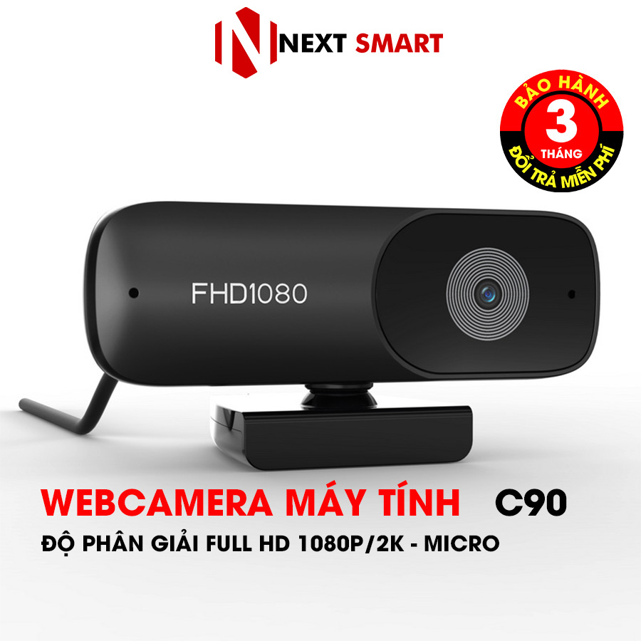 Webcam máy tính có mic Eiebest C90 2K FULLHD sắc nét cho game thủ livestream học họp trực tuyến online