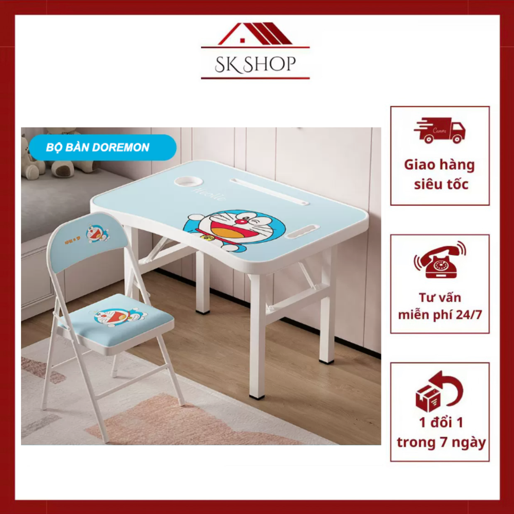 Bộ bàn học cho bé hình thú dễ thương, xếp gọn 40x60cm