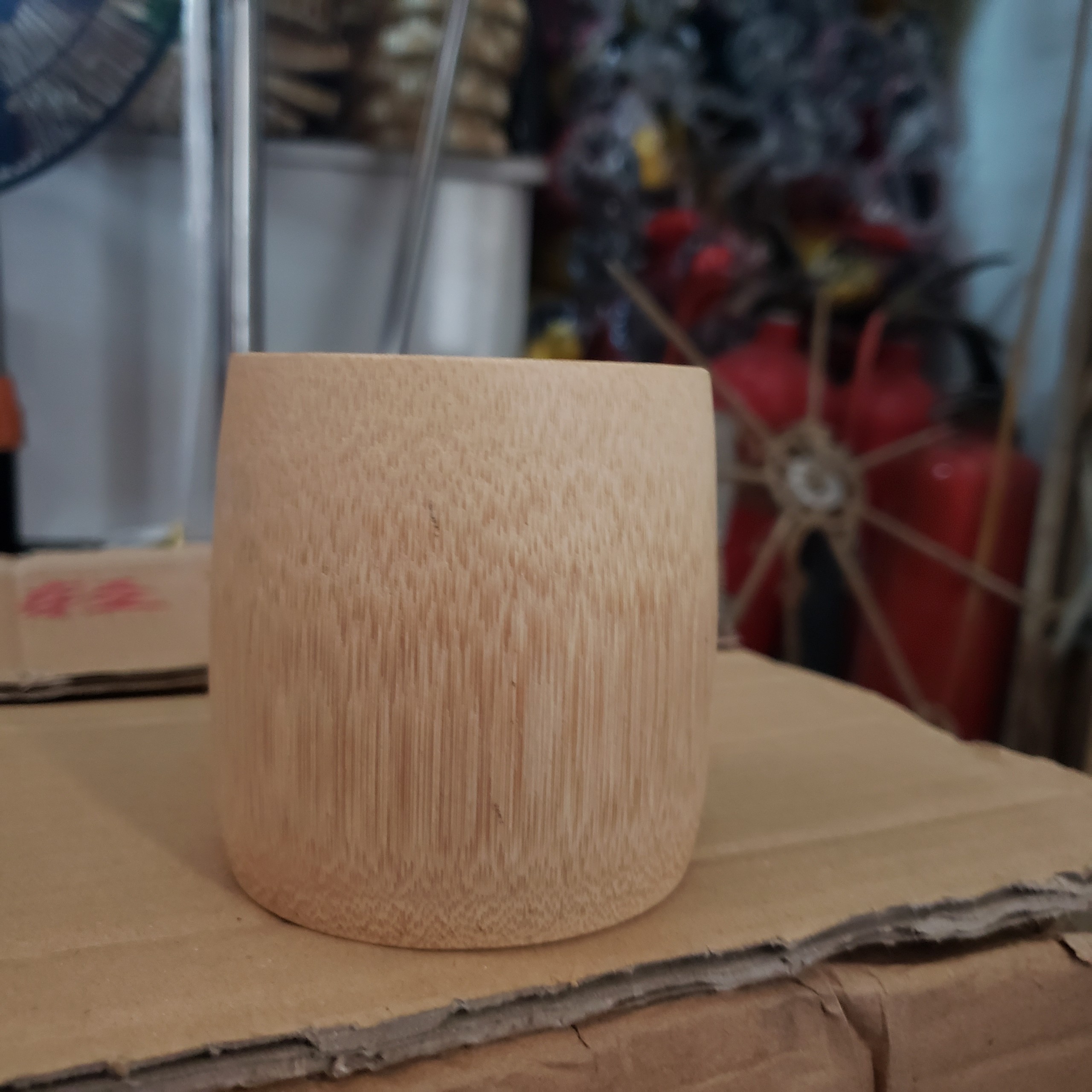 Ly tre cóc tre - bamboo cup -ly uống nước caffe trà