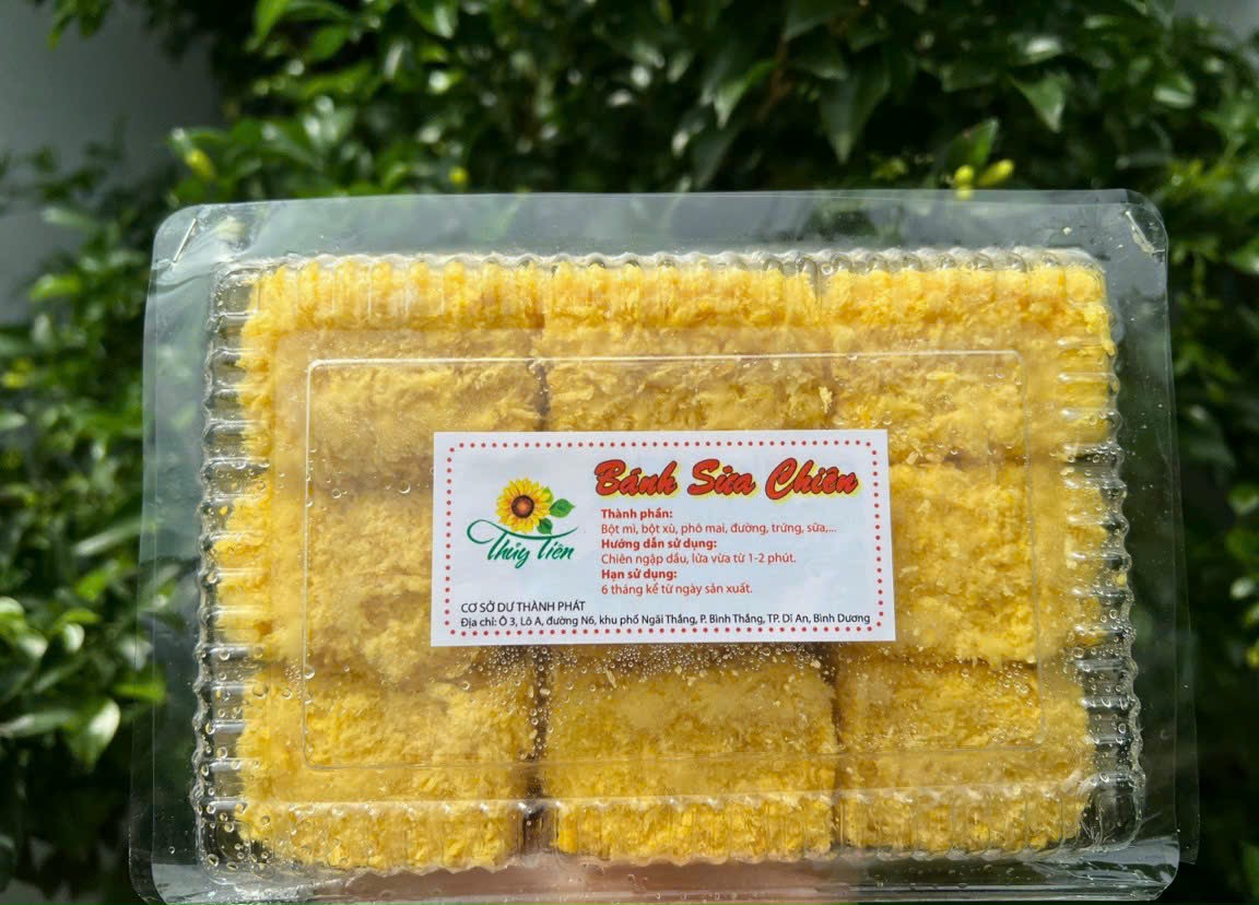 Bánh sữa tươi chiên hộp 18 miếng 600g _giao hỏa tốc