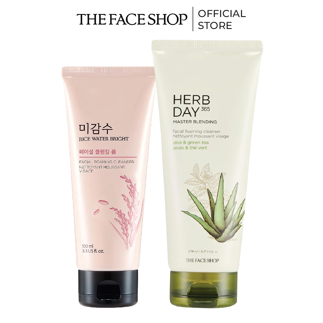 Combo sữa rửa mặt làm sáng da thefaceshop 100ml+sữa rửa mặt tạo bọt thefaceshop 170ml