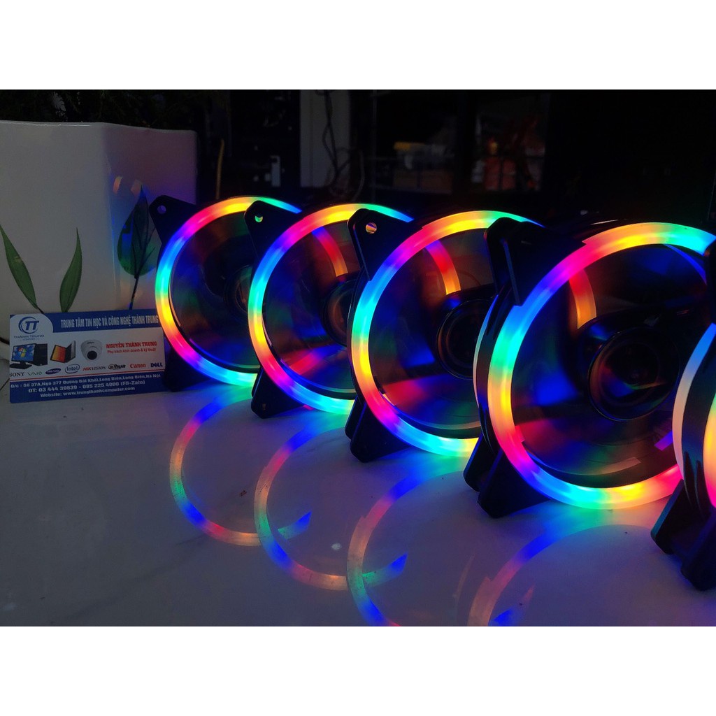 Quạt tản nhiệt,fan led coolmoon s2 rgb led