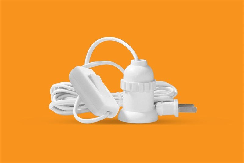 [HCM]Đui đèn treo E27 có công tắc và phích cấm dây 5met và 2m5