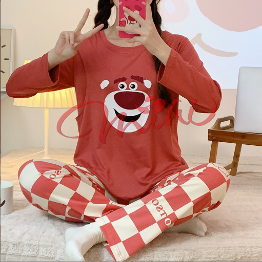 Bộ đồ bầu, sau sinh và cho con bú, đồ bộ bầu mặc nhà dễ thương CỔ TRÒN