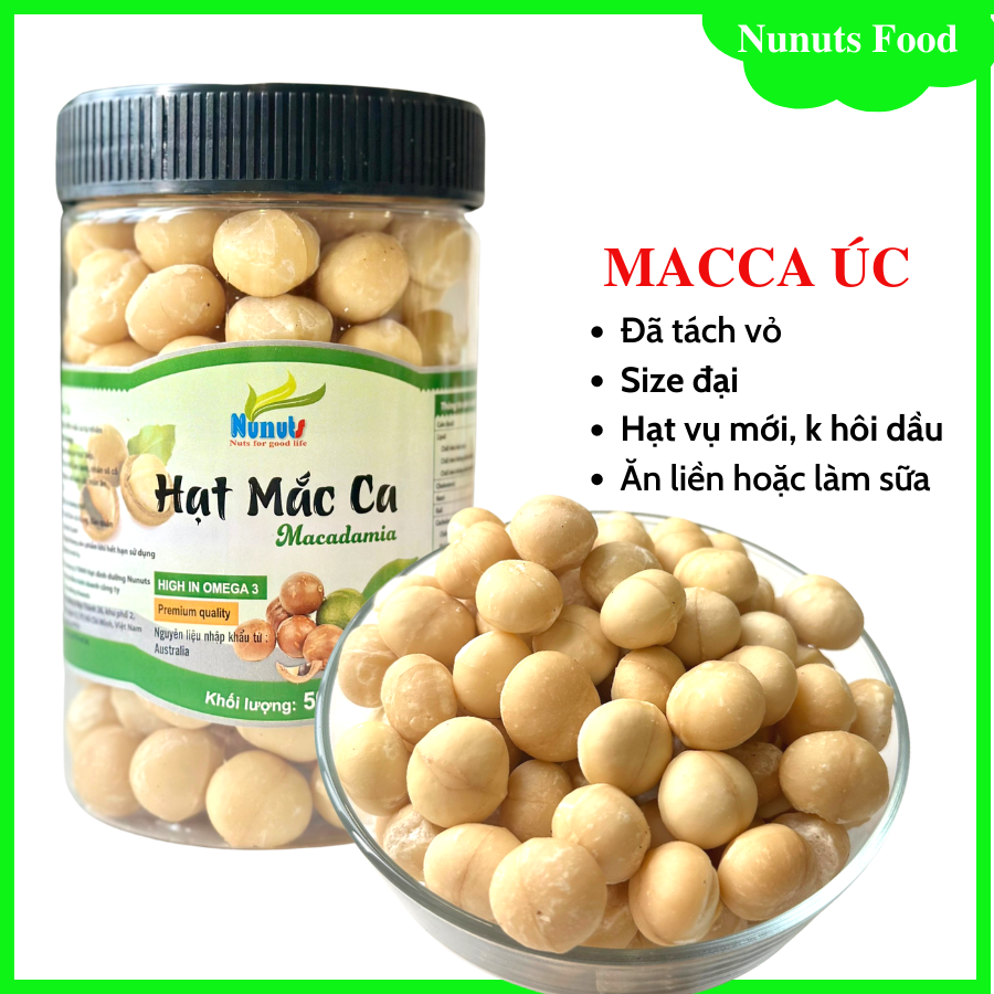 Nhân macca Úc nguyên hạt sấy giòn shop Thúy Anh