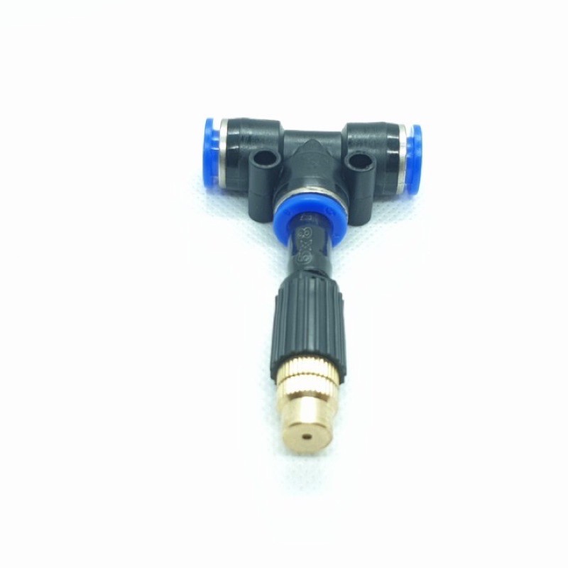 Béc phun sương đồng 1 hướng kèm T8- béc phun sương nhựa 1 hướng kèm T8