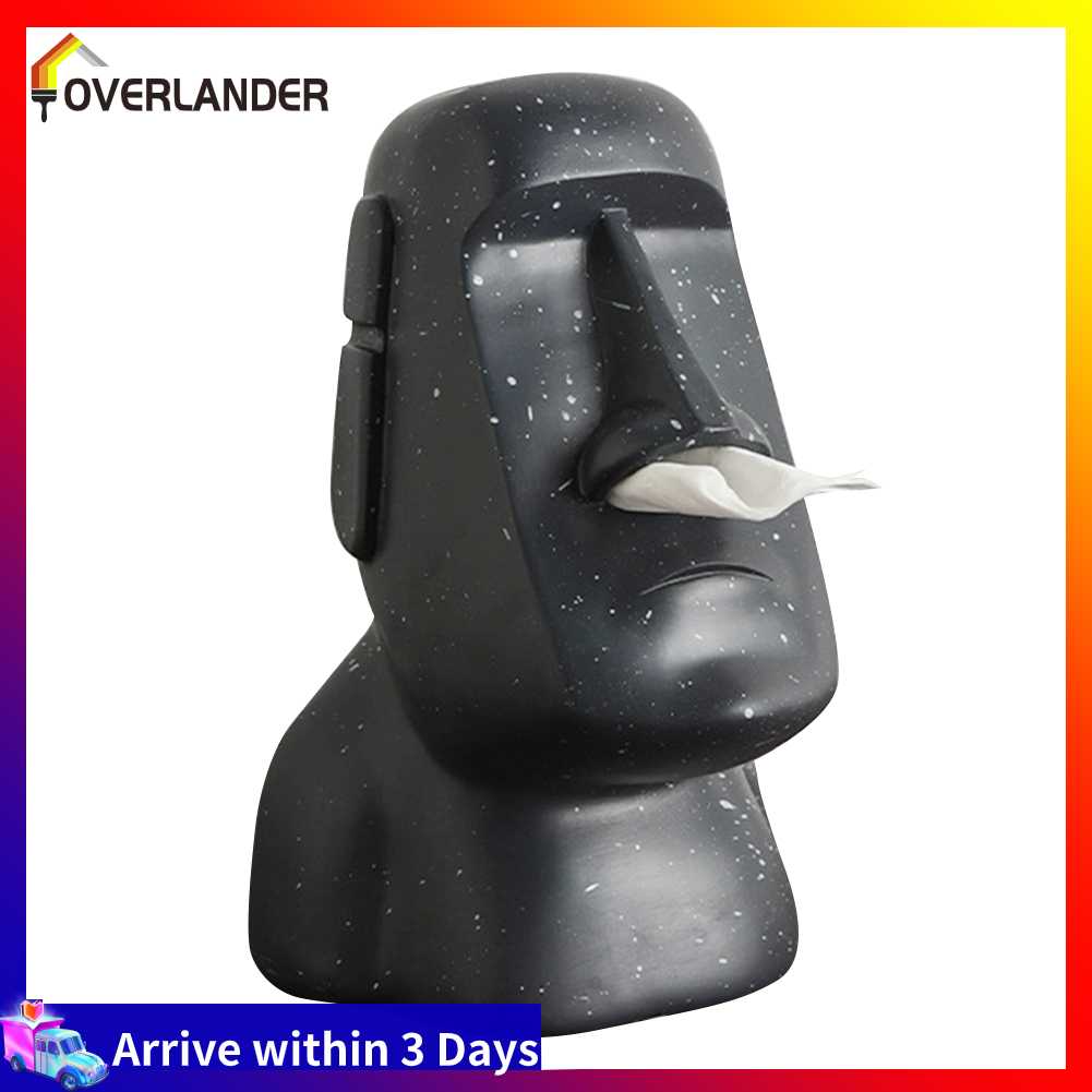 Stone Figure Tissue Holder Case Waterproof Creative Tissue Storage Box Environmentally Table Napkin Holder Anti-moisture for Home Living Room