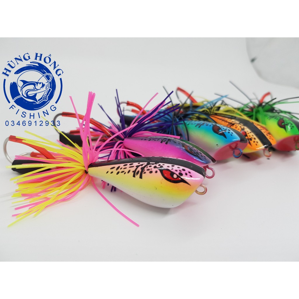 Mồi Câu Lure Cá Lóc Jump Frog Pass_Nhái Nhảy Câu Câu Lure 3D Jump Frog Pass_Hàng