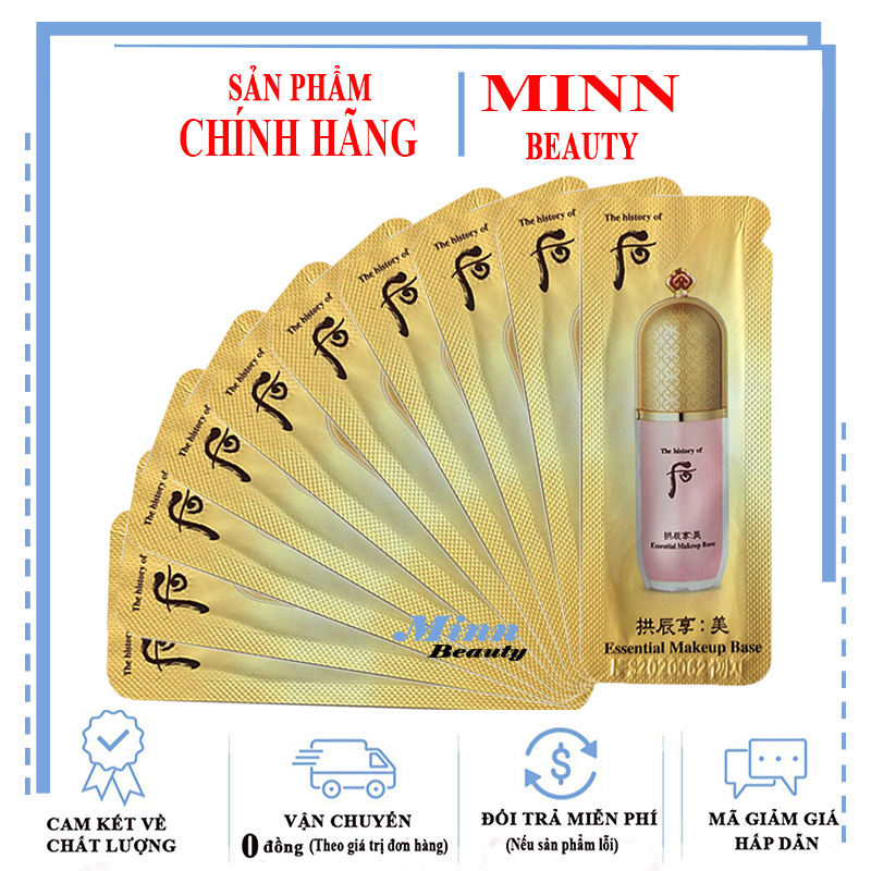 [Combo 10 Hoặc 5 Cho Khách Chọn] Kem Lót Trang Điểm Whoo Makeup Base Sample 1ml